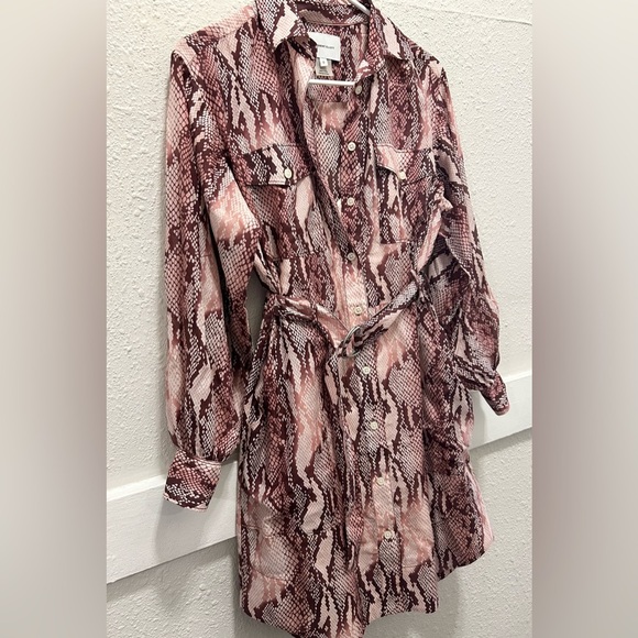 Current/Elliott The Carmel Dress in Peach Whip Python Size 0 - Picture 5 of 12